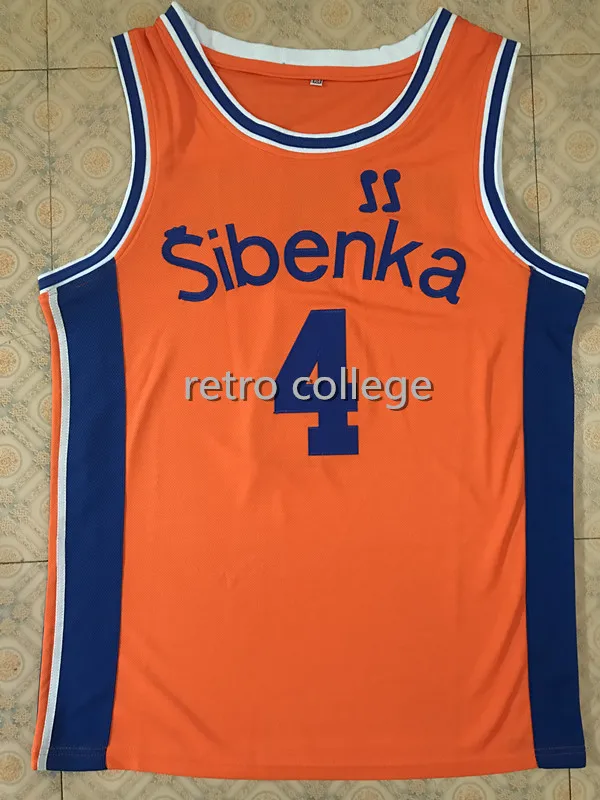 

Игровая баскетбольная майка дразен Петрович сибенка, Хорватия, Ретро стиль, изготовление на заказ с любым именем и номером, #4