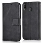 Роскошный кожаный чехол-книжка для Samsung Galaxy M20 M205 M205F SM-M205FN Fundas подставка Бумажник кожаный мягкий чехол-держатель для телефона с ремешком