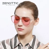zenottic retro oversize pilot polarized sunglasses for women men metal luxury brand uv400 gradient sun glasses drving shades