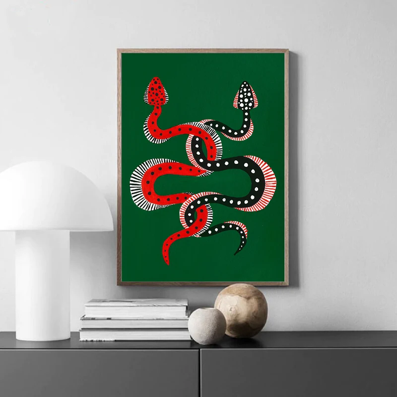 

the Snakes Prints Funny Creative Wall Art Canvas Painting Poster Wall Decor Pictures Home Room Decor