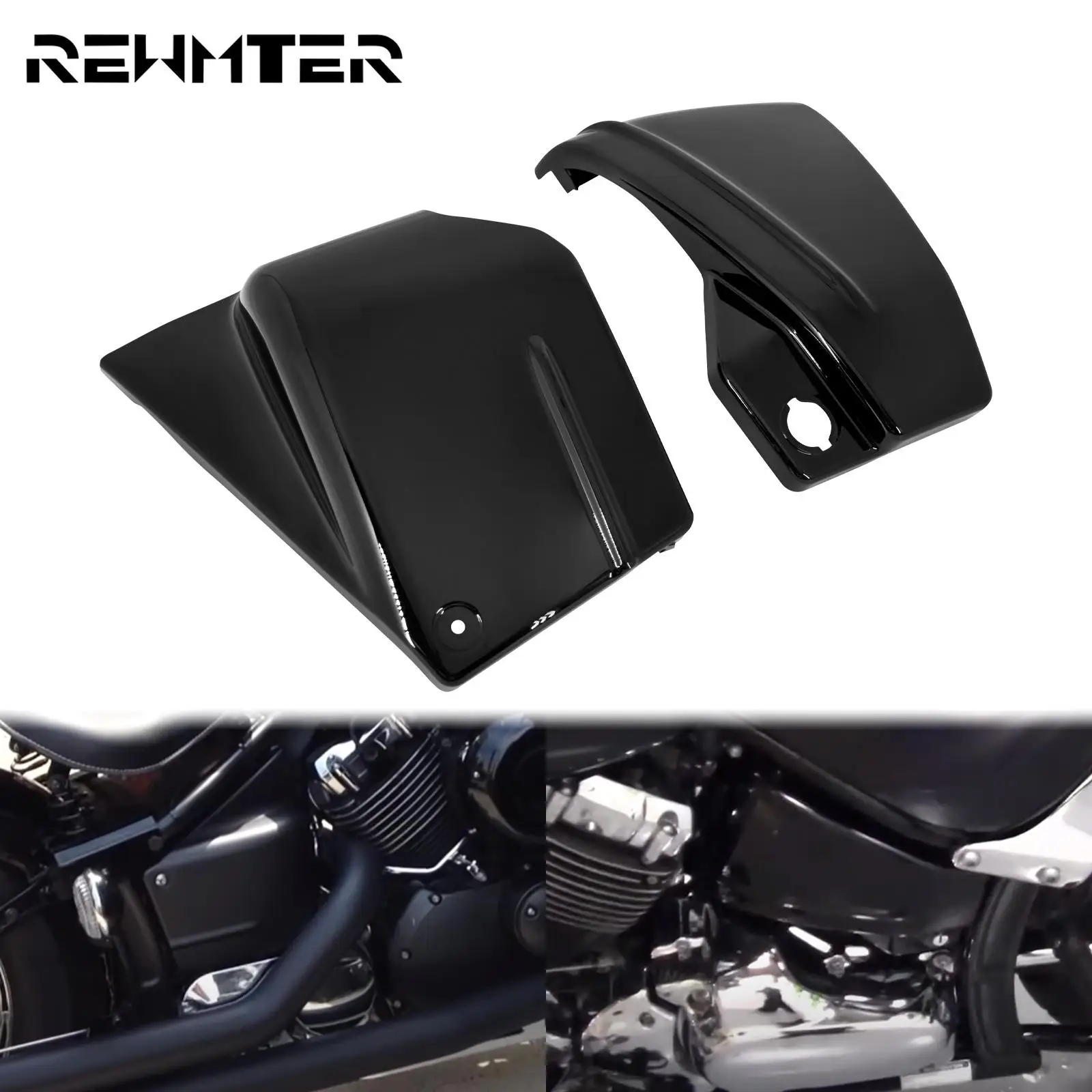 Мотоциклетный масляный бак боковая крышка батареи обтекатель гвардии ABS черный
