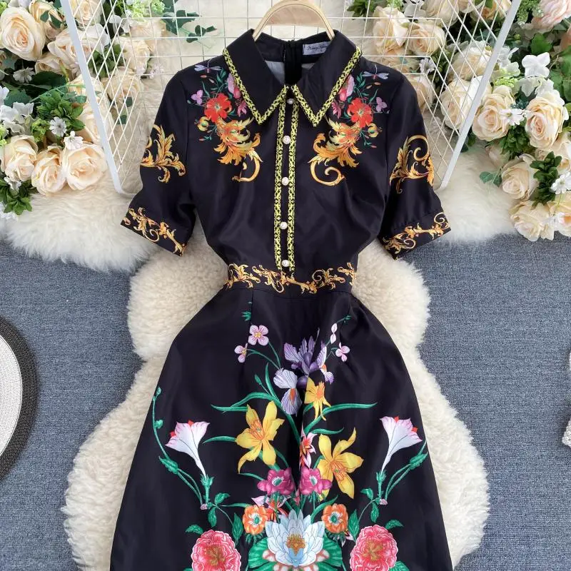 

2022 Summer Luxury Palace Style Dresses Ladies Holiday Streetwear Dresses Beach Elegant Office Lady Autumn Long Sleeves Vestidos