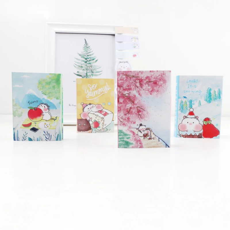 1 упак./лот милый персиковый хомяк 6 складных стикеров записная книжка бумажные