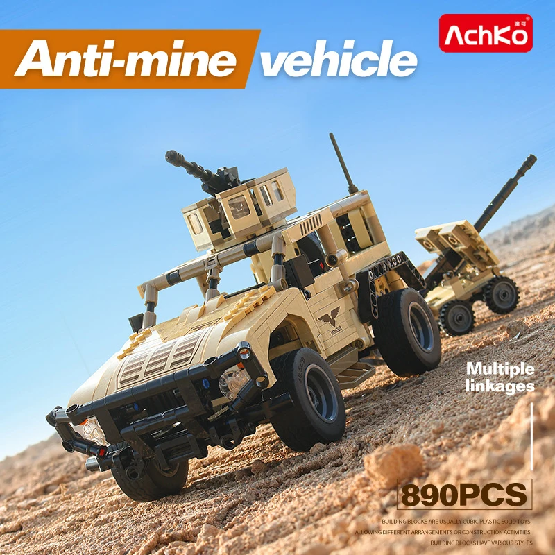 WW2 ATV бронированный автомобиль сборные мелкие частицы военные строительные блоки