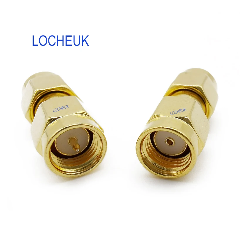 2 шт. RF коаксиальный разъем SMA папа RP мама адаптер прямой Позолоченный для аудио FPV