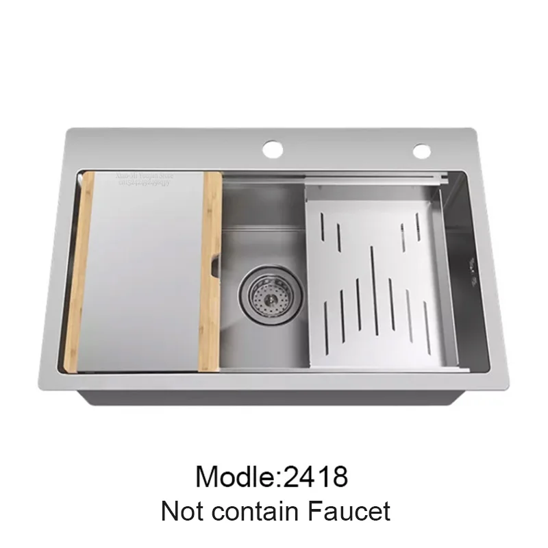 Type 2 Xiaomi Mijia Youpin Kitchen Multi-function Combination Hand-made Sink 50L Stainless Steel sink with chopping board drain basket - Цвет: Type 2