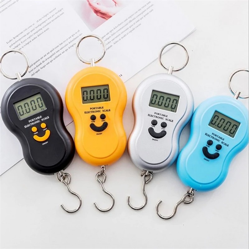 Портативные весы с подсветкой электронный прибор для взвешивания багажа 50 кг 10 г