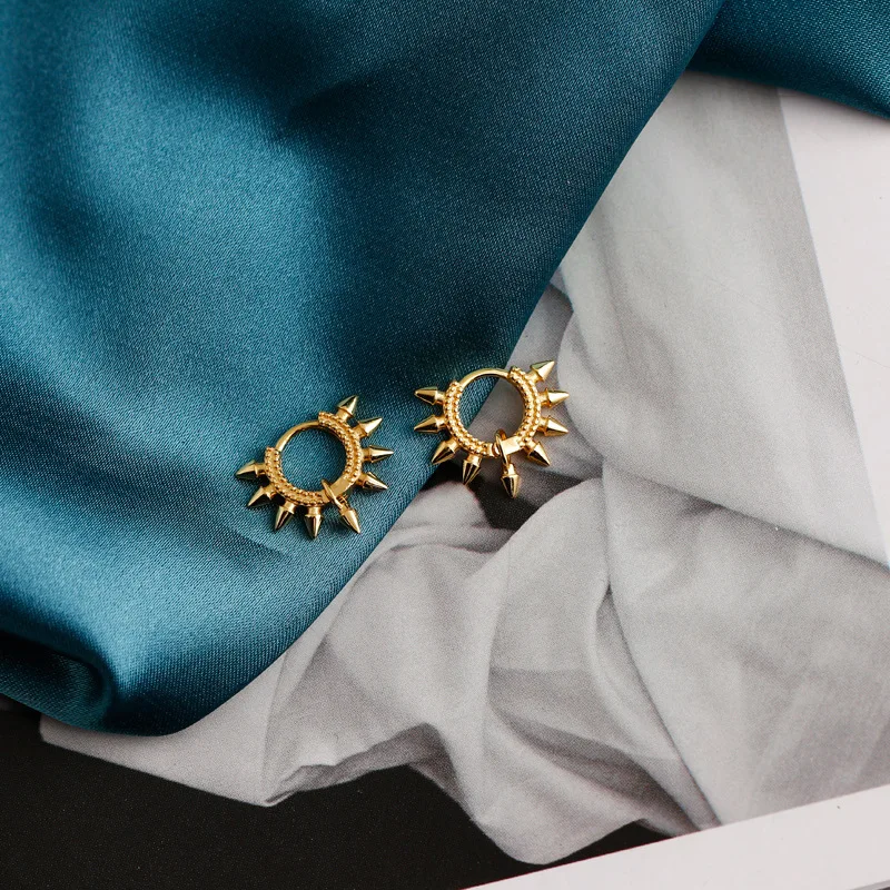 

PONYKISS Office 925 Sterling Silver Exquisite Small Cones Hoop Earrings for Women Party Fine Jewelry Accessory Chic Gift