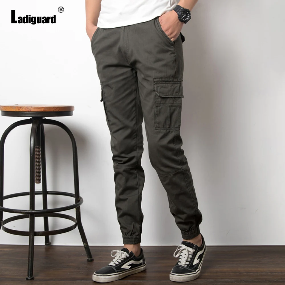 Ladiguard Plus Size Men Fashion Camouflage Pants Male Latest Autumn Biker Slim Trouser 2021 All-Match Simple Outdoor Casual Pant images - 6