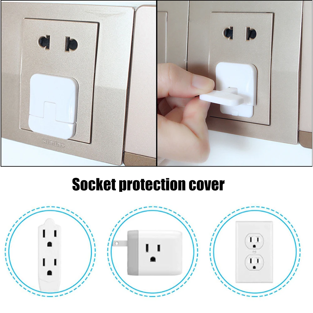 

50pcs Plug Protective Guard Insulated Safety with Pull Handle Guard Socket Protector Anti-electric Kid Protective Cover