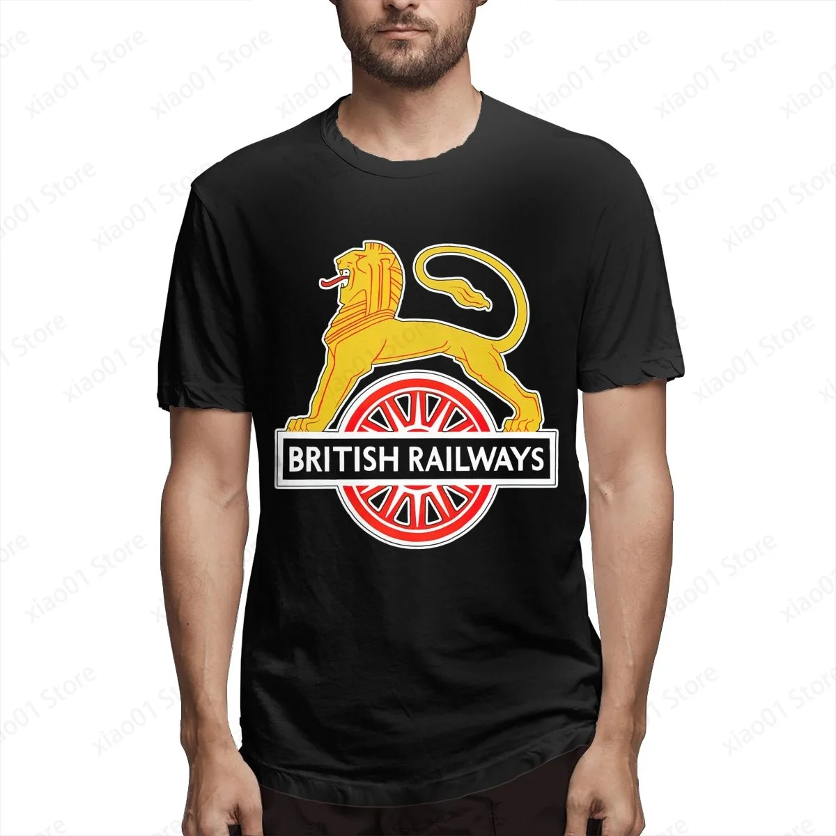 

BRITISH RAILWAYS. BR. SIGN. First Logo. British Railways. Cycling Lion T Shirt Graphics Harajuku T-Shirt Creativity Tee Tops