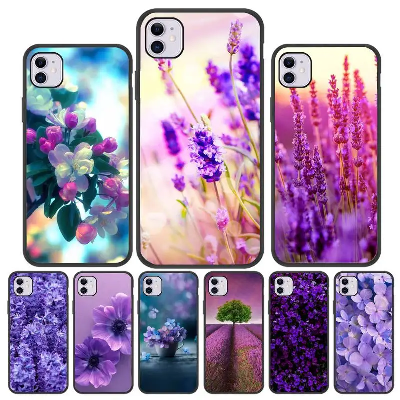 

3D Prime Flowers Lavender Phone Case For Iphone 5 SE 2020 6 6s 7 8 plus X Xr XS 11 12 Mini Pro Max Fundas Cover