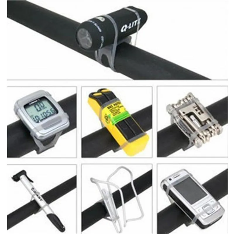 

High-elasticity Silicone Strap Mountain Bikes Phone Mount Cell Phone Holder Universal Bicycle Straps Multi-function