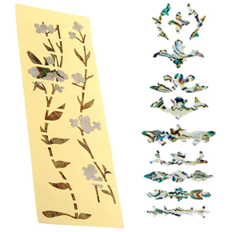 Гитарный отражающий стикер бас гриф с инкрустацией и наклейка на гитару маркер