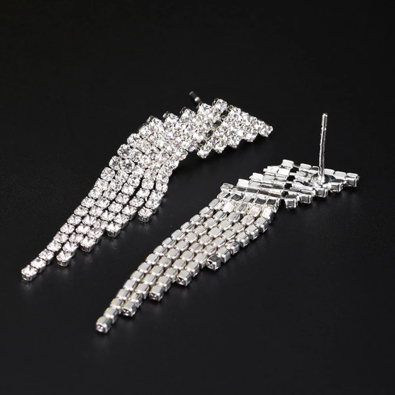 Элегантные длинные серьги с кисточками для женщин Простые Длинные подвески со