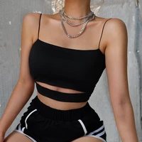 women crop top sexy sleeveless cami tube top black camisole lady female t shirt tank tops summer vest bare fashion clothes