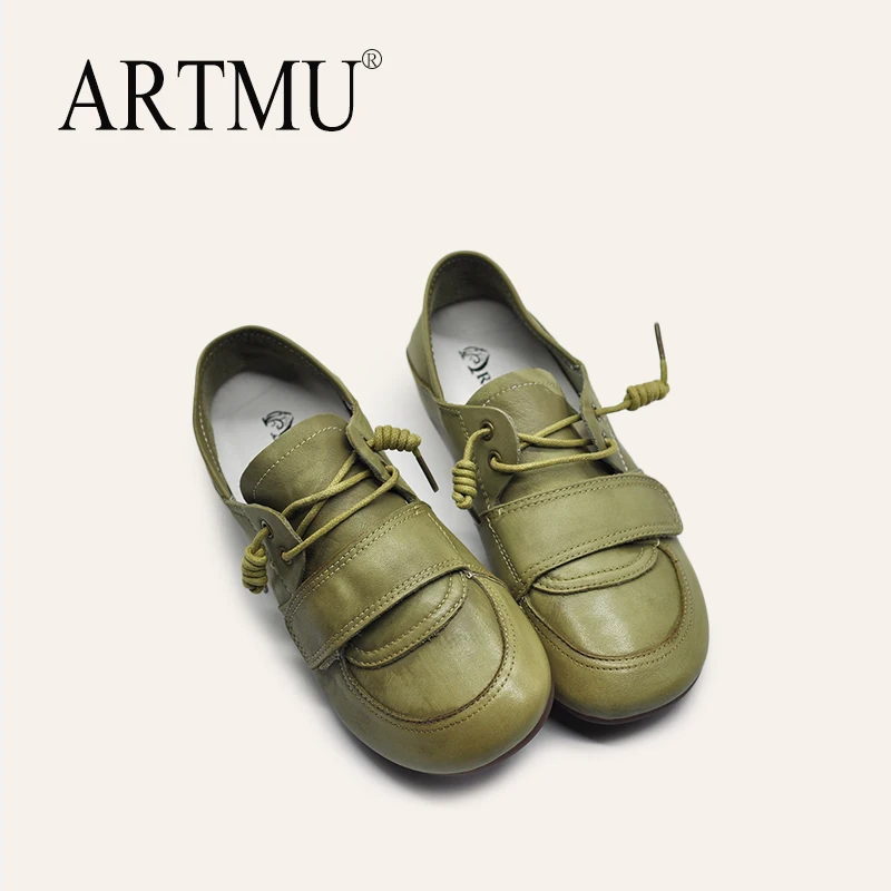 

Кроссовки Artmu женские из натуральной кожи, Уличная обувь на липучке, мягкая подошва, удобная обувь на плоской подошве, INS