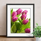 5D DIY алмазная живопись цветочный Рисунок; Со стразами; С вышивкой в форме тюльпанов полный дрель квадратная Алмазная мозаика, Цветы Картина Стразы