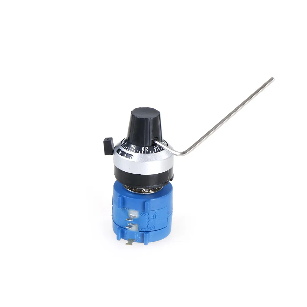 

1set 3590S-2-103L 3590S 10K ohm Precision Multiturn Potentiometer 10 Ring Adjustable Resistor + Turns Counting Dial Rotary Knob