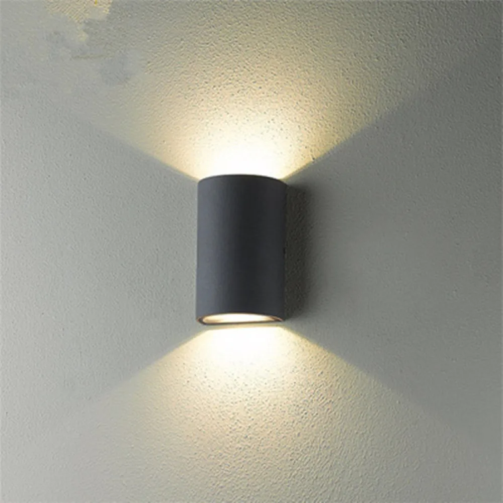 

6W Black LED Wall Light Outdoor Waterproof IP65 Aluminum Modern Decoration Park Landscape Light Room Porch Garden Lamp Grey