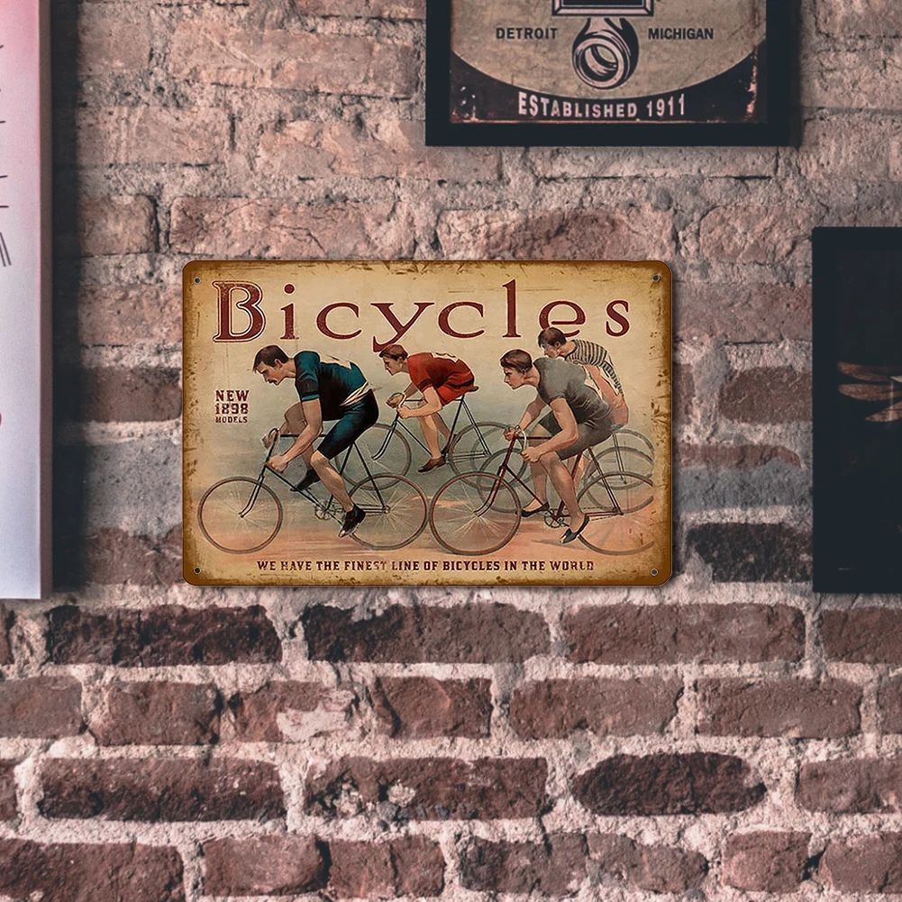 Жестяной винтажный велосипедный знак металлическая пластина для поездок на