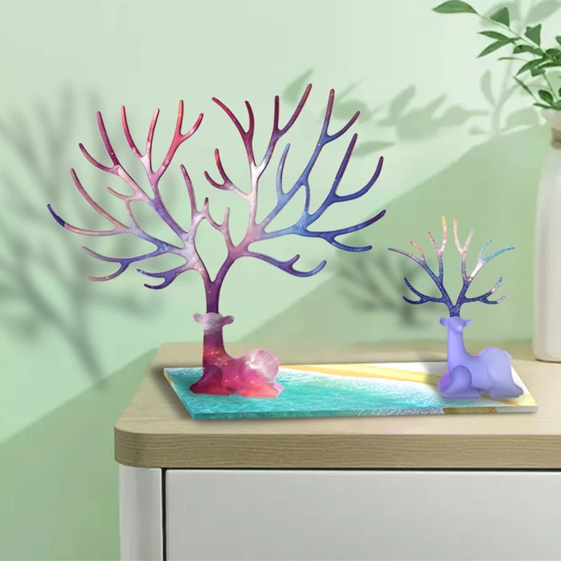 

DIY Rectangle Serving Board Crystal Epoxy Resin Mold Coaster Tray Silicone Mould