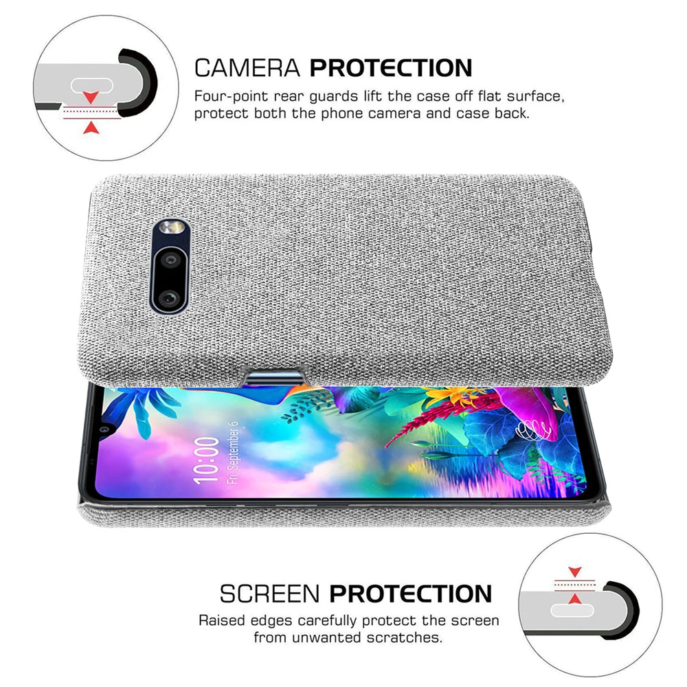 Тканевый кожаный чехол для LG V50S V50 V60 V40 G8X G8S G7 G8 ThinQ Stylo 5 6 Velvet V30 S K61 K51S K41S K50 Q60 тонкий