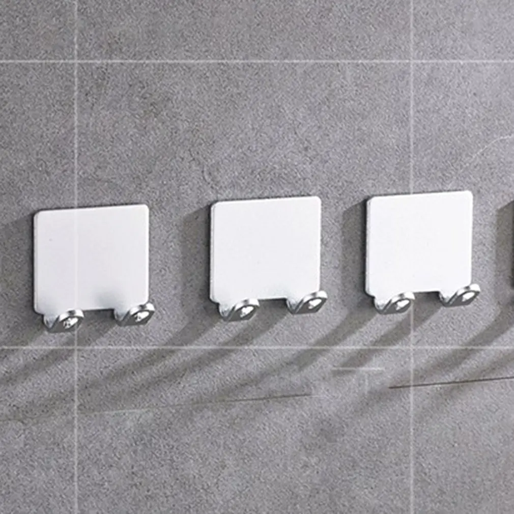 

1PC Punch-free Kitchen Wall Hook Storage Rack Bathroom Shaving Rack Storage Double Hook Shaver Holder Accessories