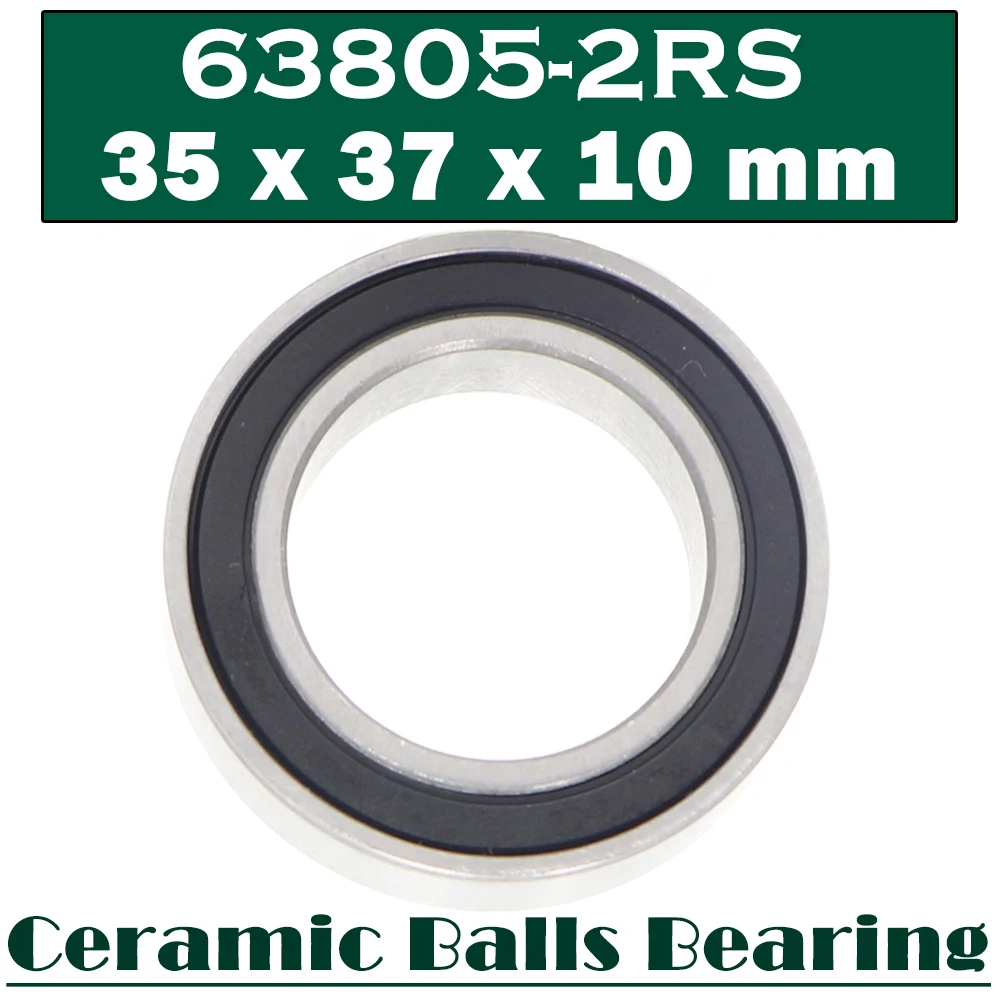 

63805 Hybrid Ceramic Bearing 35*37*10 mm ABEC-1 ( 1 PC ) Industry Motor Spindle 63805HC Hybrids Si3N4 Ball Bearings 3NC 63805RS
