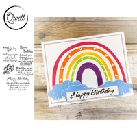 qwell 46 inch clear stamps birthday wishes words sentiments diy craft paper cards album decor 2021 hot sale