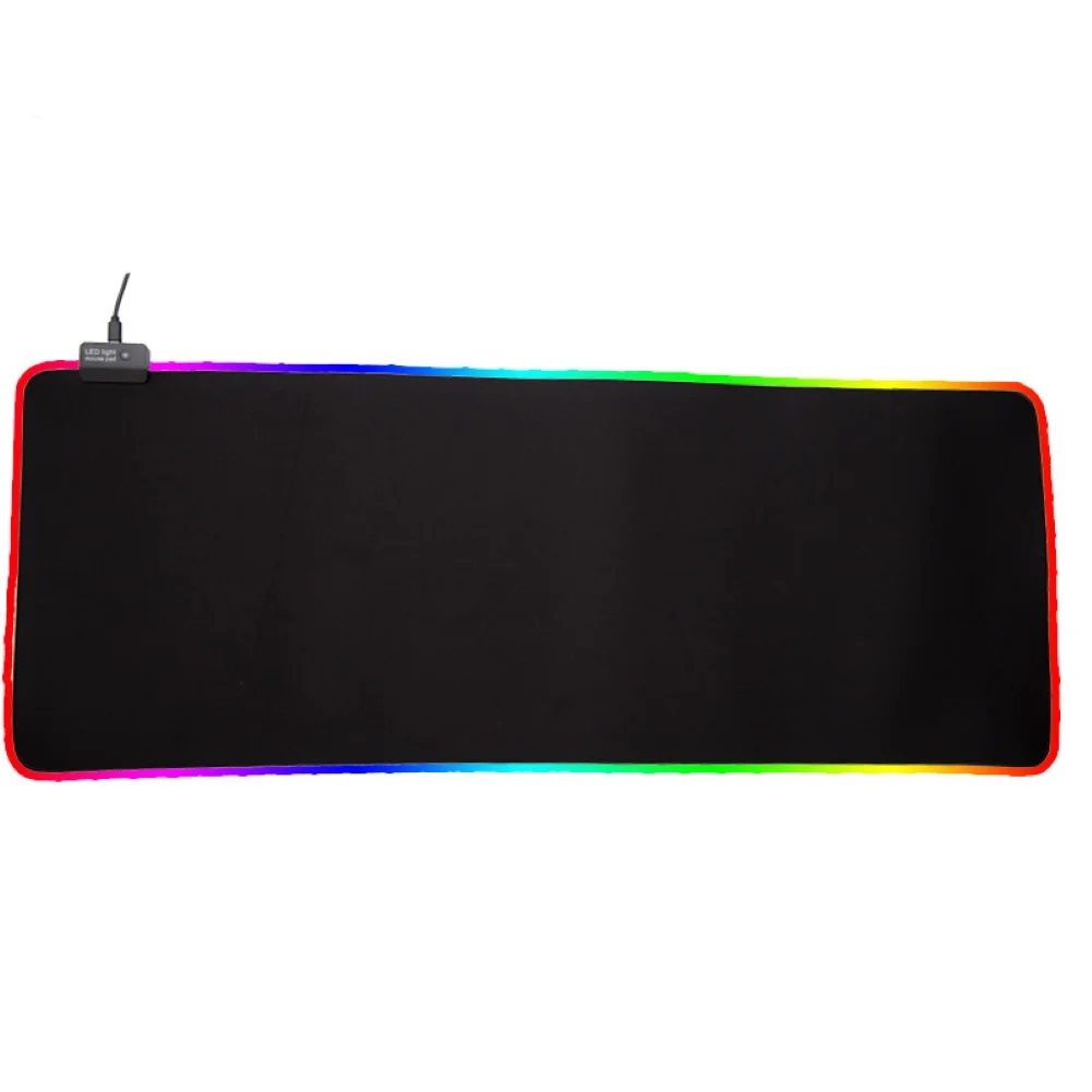 Светодиодный игровой коврик для мыши компьютерный RGB большой XXL ПК настольный с