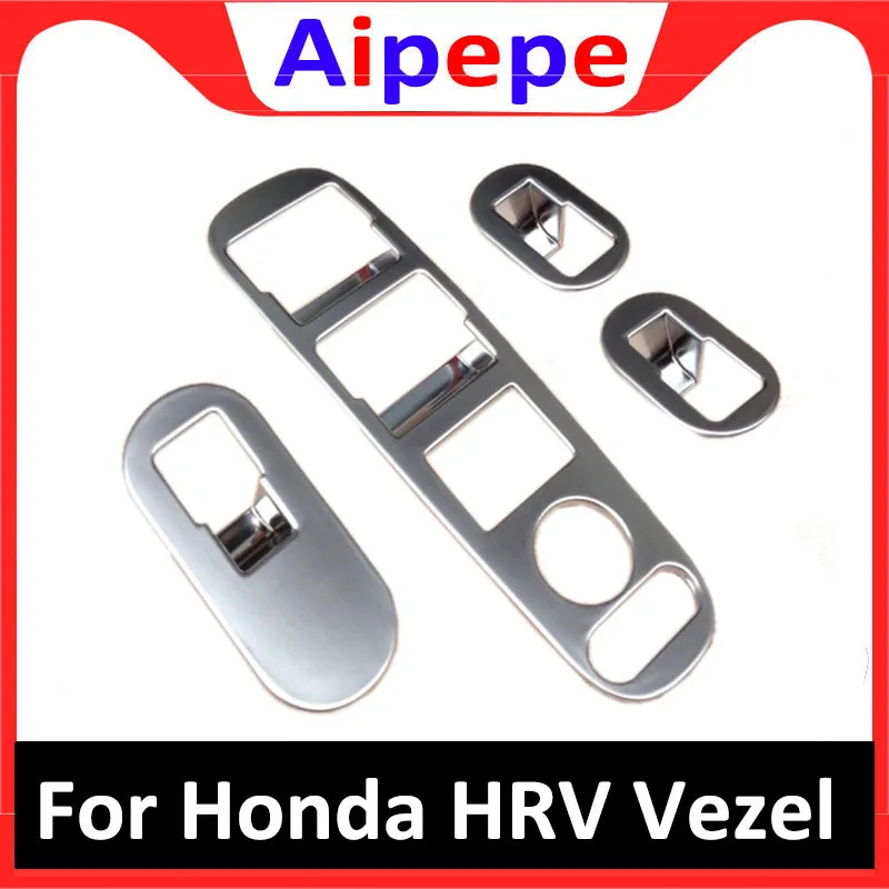Для Honda HRV LHD 2014 2015 2016 2017 2018 2019 ABS Chorme для салона автомобиля стеклоподъемник панель