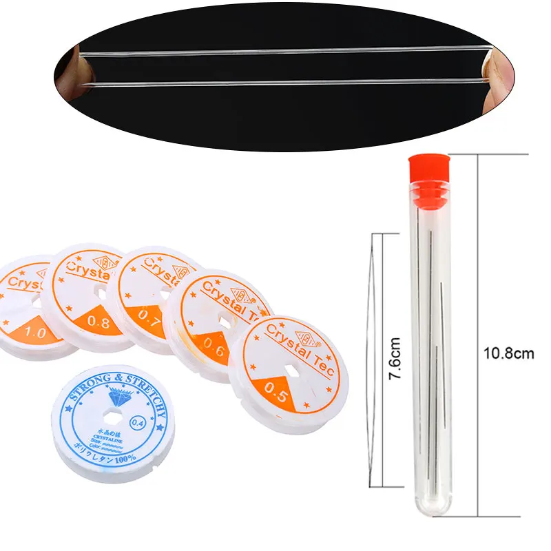 

1set Crystal Elastic Beading Stretch Cord Thread For Bracelets 0.4 0.5 0.6 0.7 0.8 1 mm Strong String Line DIY Jewelry Making