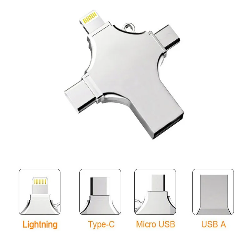 Флеш накопитель 128 ГБ Usb флэш память 256 USB C Тип смартфон Micro usb otg флеш для iPhone IOS