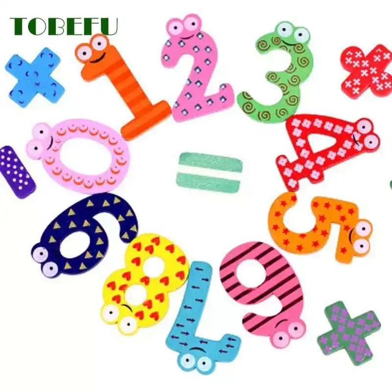 15 шт./компл. Монтессори Детские цифры холодильник Магнитные фигурки палочки