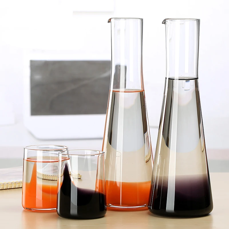 Кувшин для воды стеклянный кухонный набор чайник холодной чашка бутылка