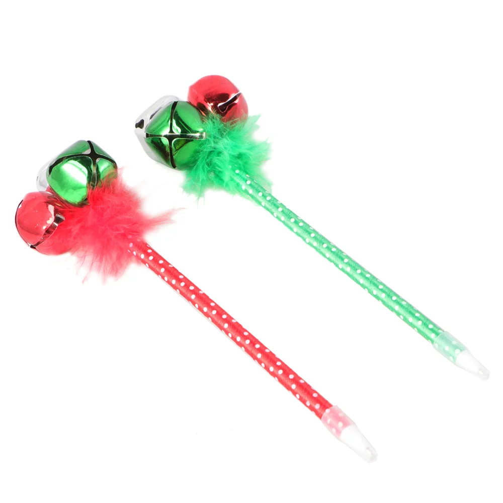 

6Pcs Red and Green Christmas Themed Jingle Bell Ballpoint Pen Christmas Holiday Festive Party Favors Gift Pens