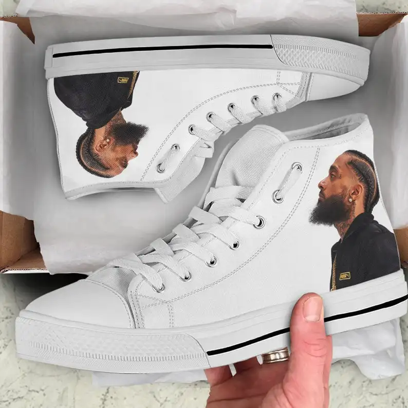 

Nipsey Hussle High Top, Nipsey Hussle high tops, Custom Shoes, Look Like , Sport Shoes,, Gift Sport, custom music