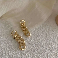 korean new metal chain dangle tassel earrings fashion for women elegant geometric long line pendientes girls jewelry 2020