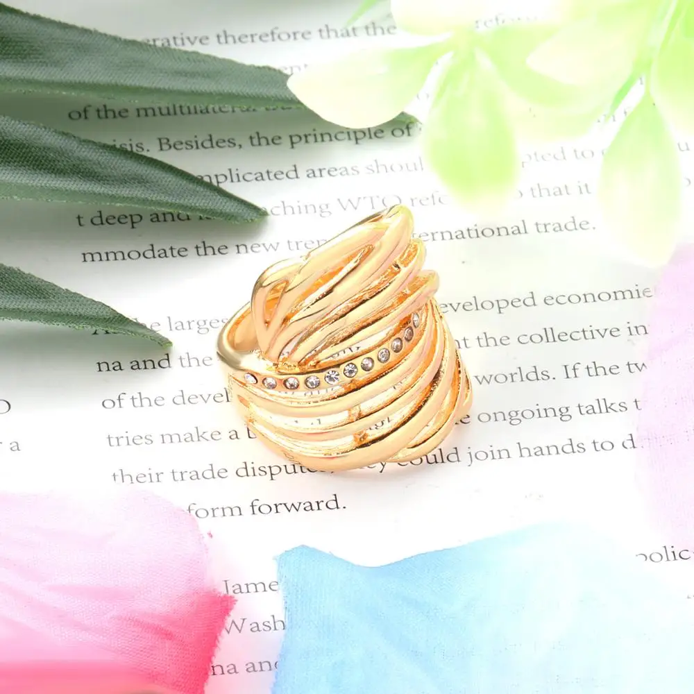 LUXUSTEEL комплект anillos из нержавеющей стали CZ кольца для женщин и мужчин золотой