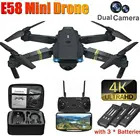 E58 Wi-Fi FPV с широкоугольной HD 4K ОдиночнаяДвойная камера режим удержания высоты складной рычаг Радиоуправляемый квадрокоптер Дрон X Pro RTF Дрон