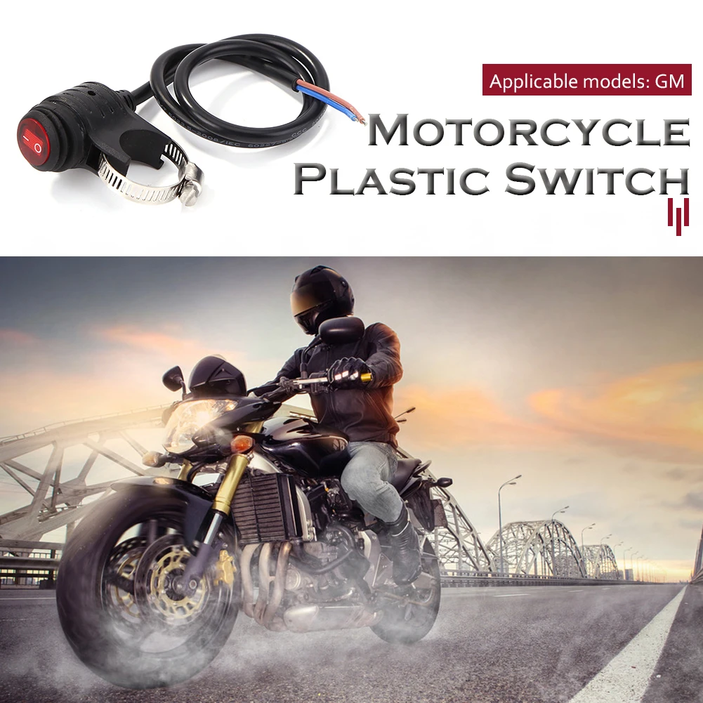 

Universal Motorcycle Handlebar ON/OFF Button Switches 12V Plastic Black Motorcycle Handlebar Flameout Switches