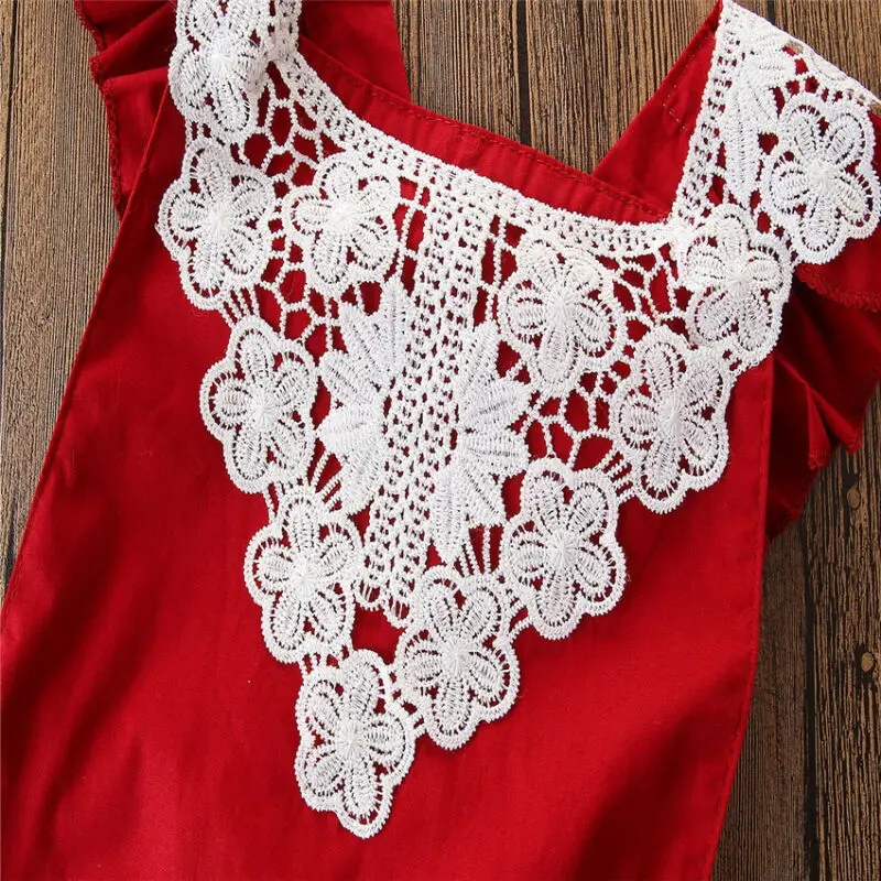 

Toddler Newborn Baby Girls Lace Floral Romper Jumpsuit Playsuit Sunsuit Clothes