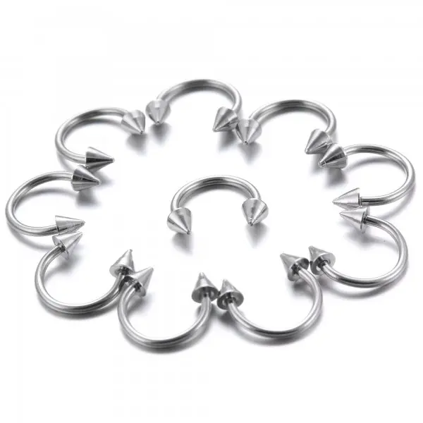 body ring 24 шт. Кристалл Нос кольцо& шпильки мода тело женщины девушка ювелирные изделия нержавеющая хирургический стальной нос пирсинг Красочные Стразы - Окраска металла: body ring