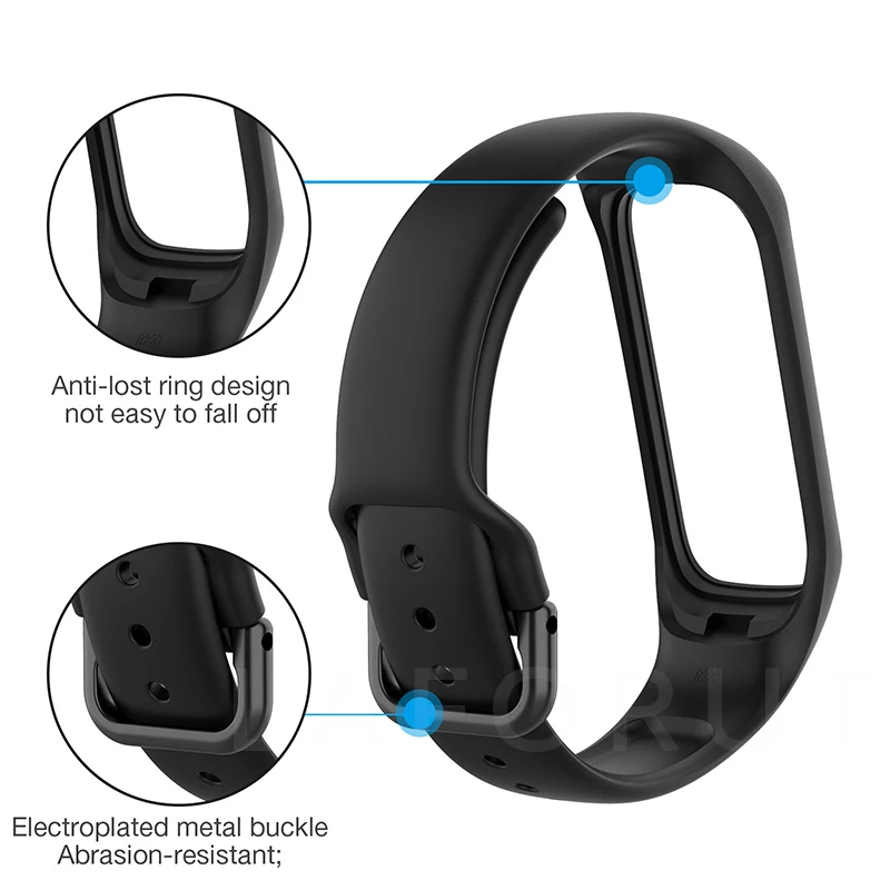 Силиконовый ремешок для Samsung Galaxy Fit 2 R220 Band с защитной пленкой сменные ремешки