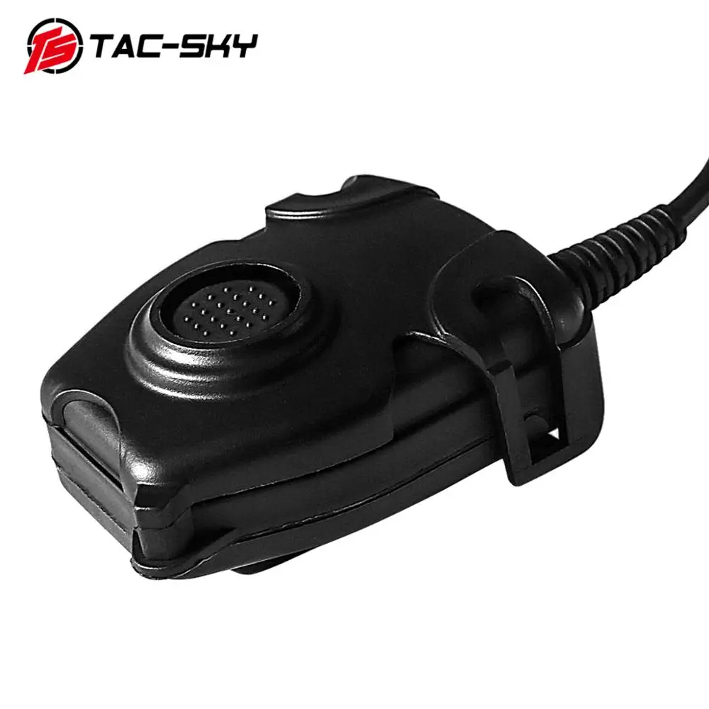 tac sky tactical headset u94 peltor ptt button walkie talkie headset plug adapter airsoft radio military shooting earmuffs use free global shipping