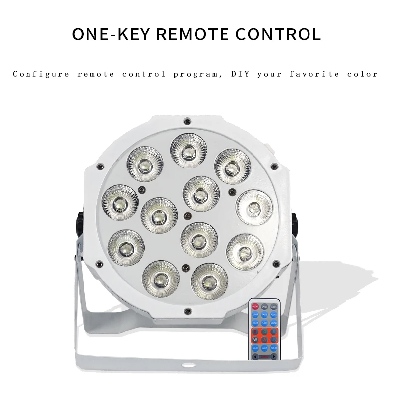 Белый светодиодный просветильник Тор с дистанционным управлением 4 в 1 RGBW 12 х12 Вт