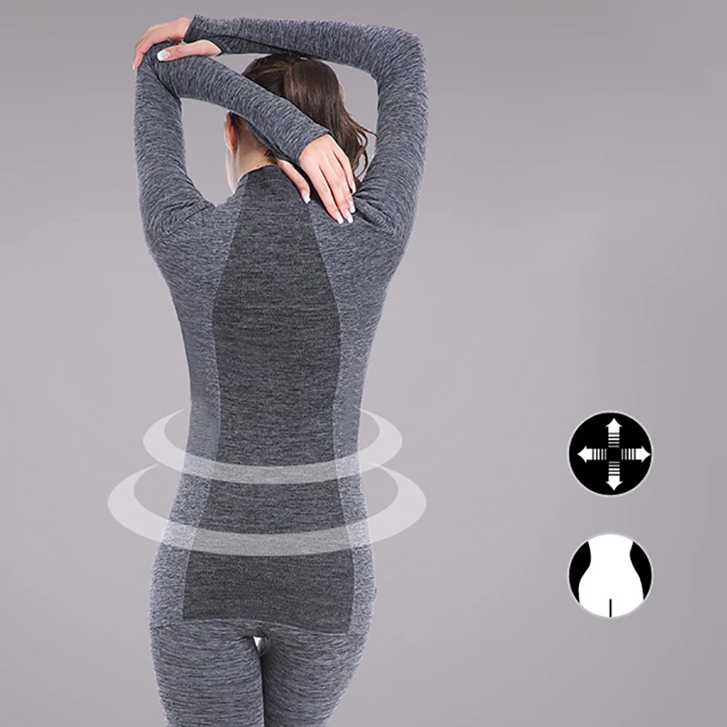 Спортивный костюм термобелье Женское зимнее быстросохнущее высокоэластичное