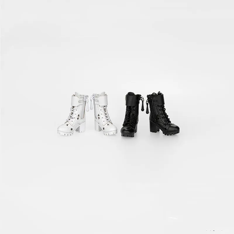 

1/6 Scale TCT-014 Woman Boots High-top Zipper Hollow Shoes Martin Boots for 12 inch Action Female Figure Body Accessory