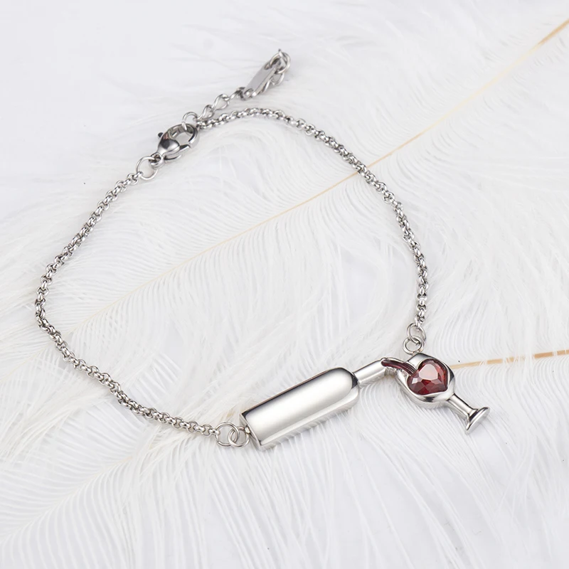 Браслет женский из нержавеющей стали с красным сердцем 3 цвета|bracelet designer|designer